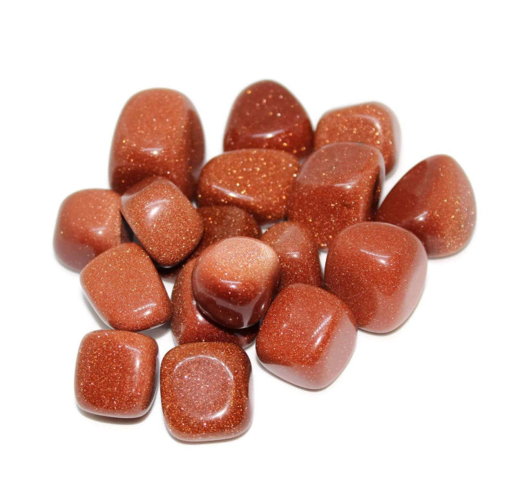 Small Red Goldstone tumblestones - 10-20MM