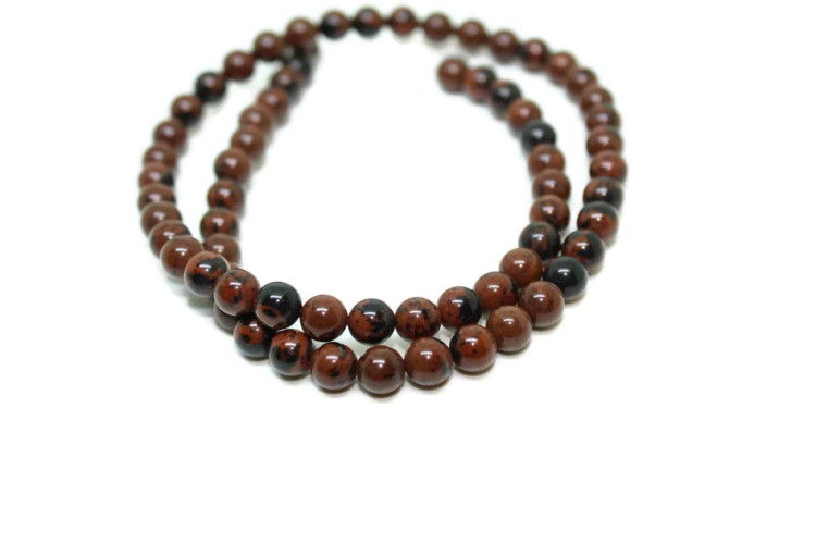 6MM Mahogany Obsidian Beads