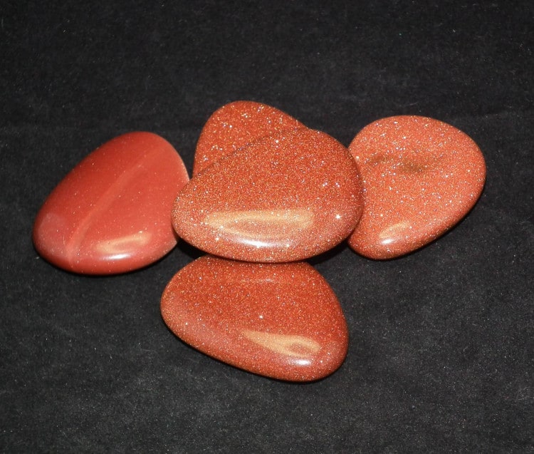 Red Goldstone Palmstones