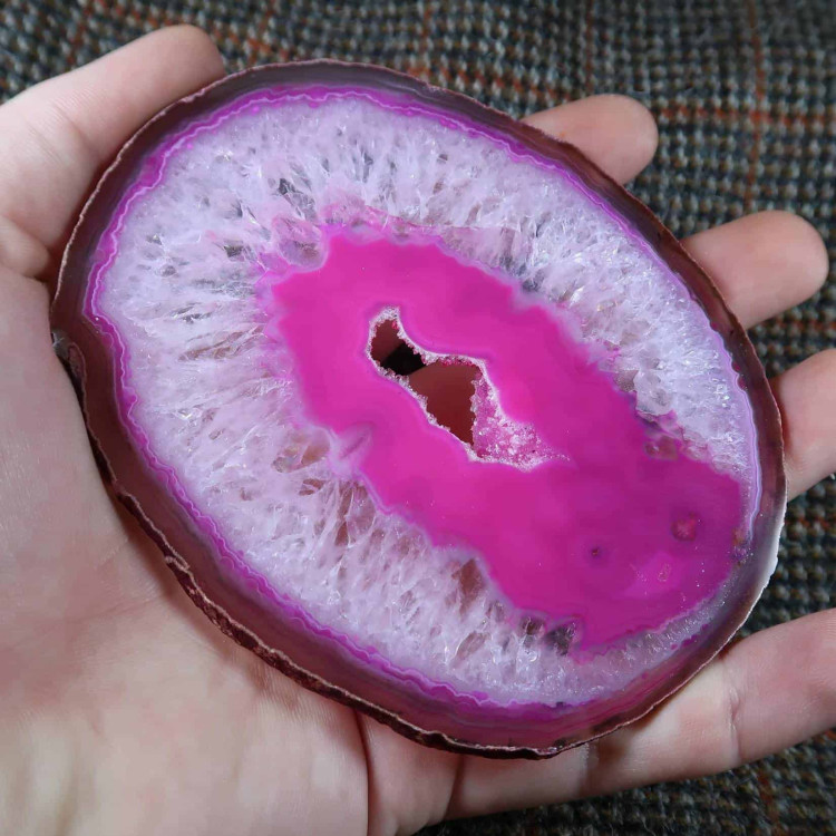 Dyed Pink Agate Slices