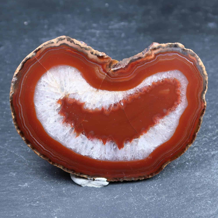 dyed red agate slice