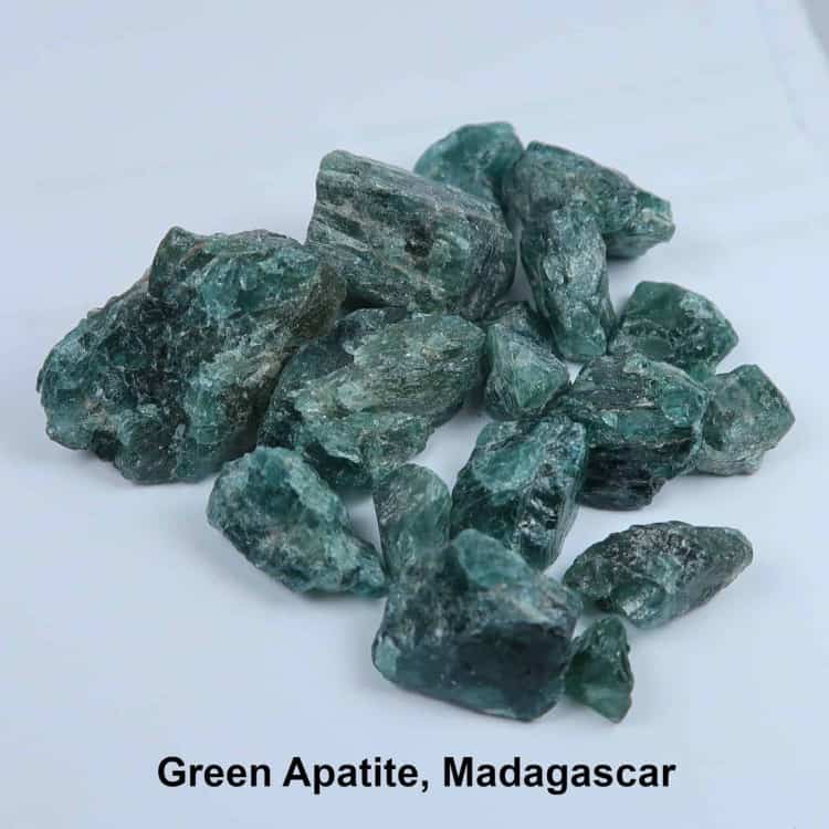 green apatite crystals from madagascar