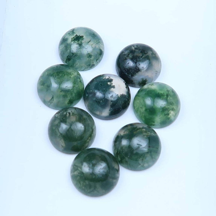 green moss agate cabochons 2