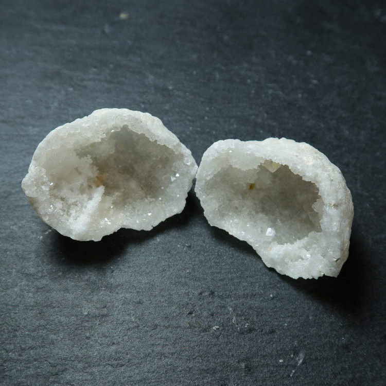 Opened Quartz Geodes from Morocco