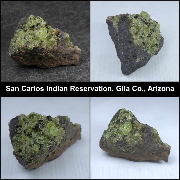 peridot and olivine in basalt san carlos indian reservation