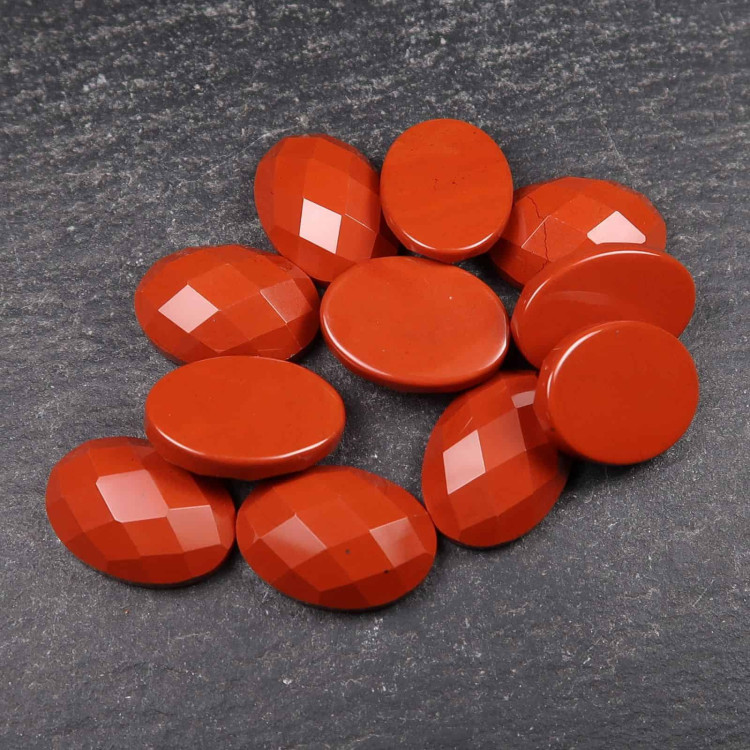 rose cut red jasper cabochons for jewellery making