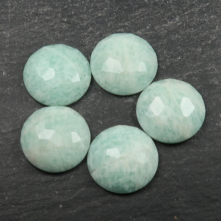 rose cut amazonite cabochons for jewellery making 6