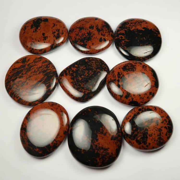 mahogany obsidian palmstones thumbstones 2