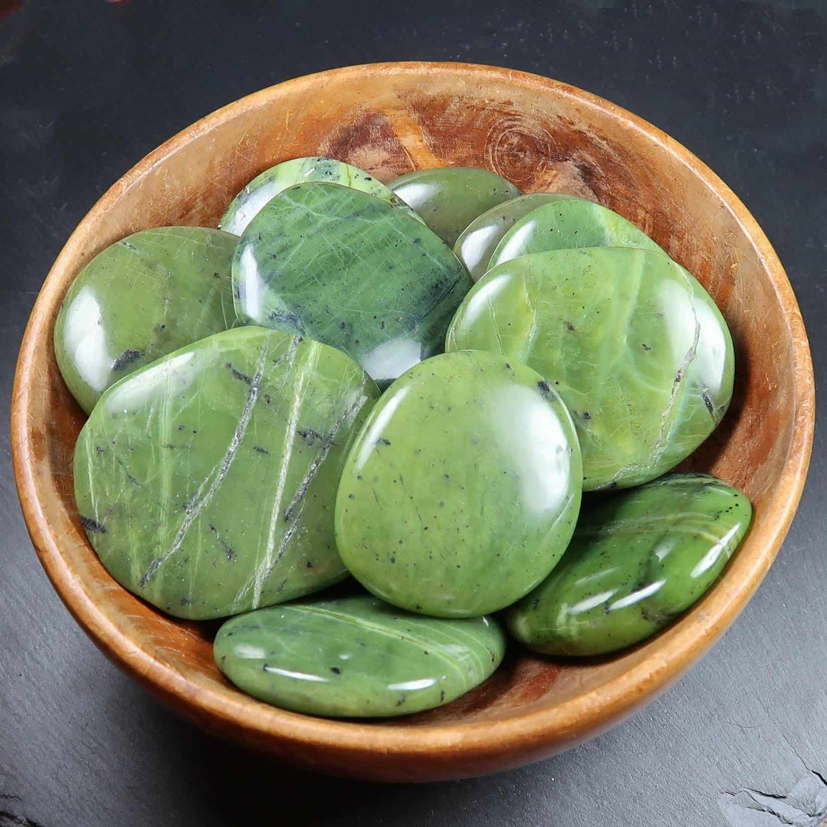 Nephrite Jade Palmstones - Crystal Healing - Buy Jade Palmstones UK