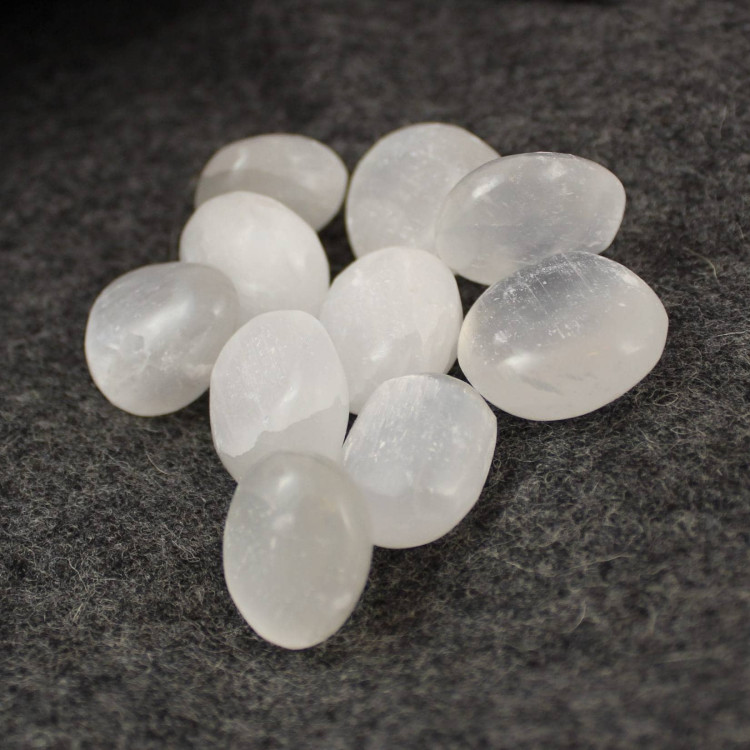 White Selenite tumblestones