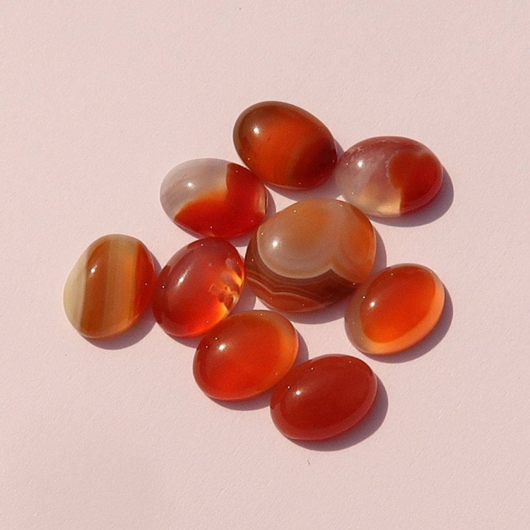 carnelian cabochons for jewellery making 1 4