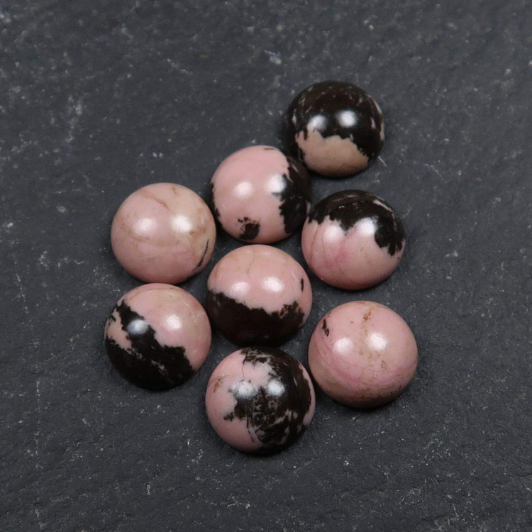 pink rhodonite cabochons for jewellery making 3