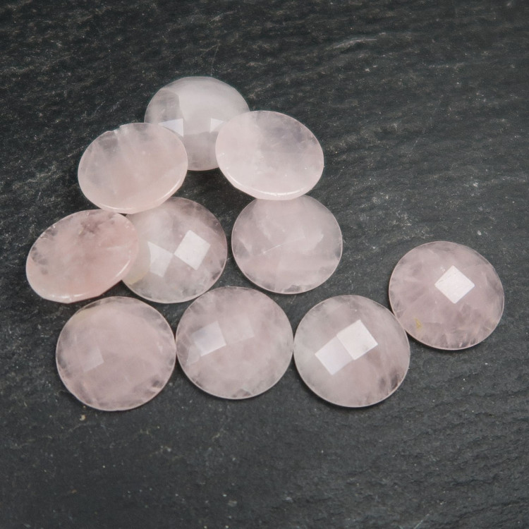 rose quartz rose cut cabochons for jewellery making 2