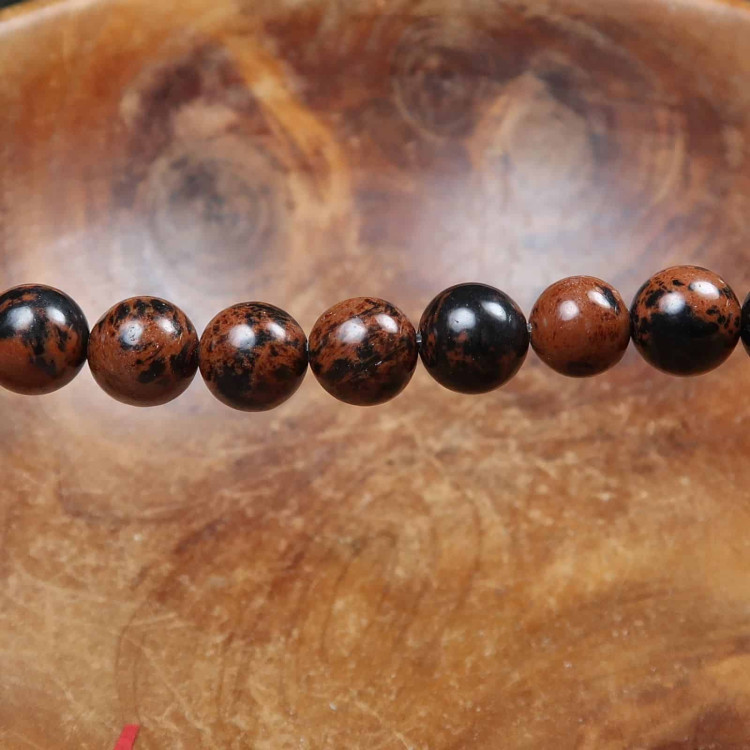 mahogany obsidian glass bead strands for jewellery making