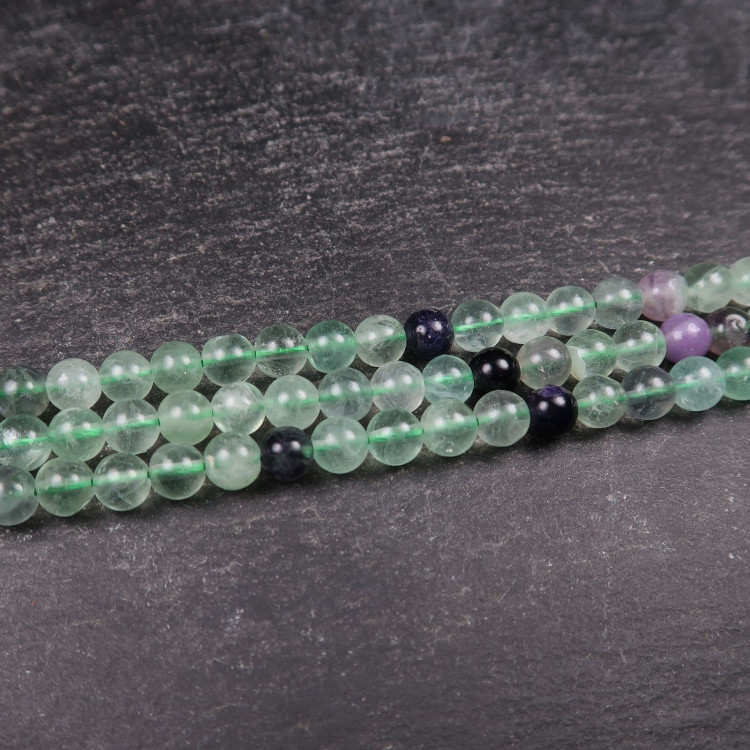 rainbow fluorite bead strands for jewellery making