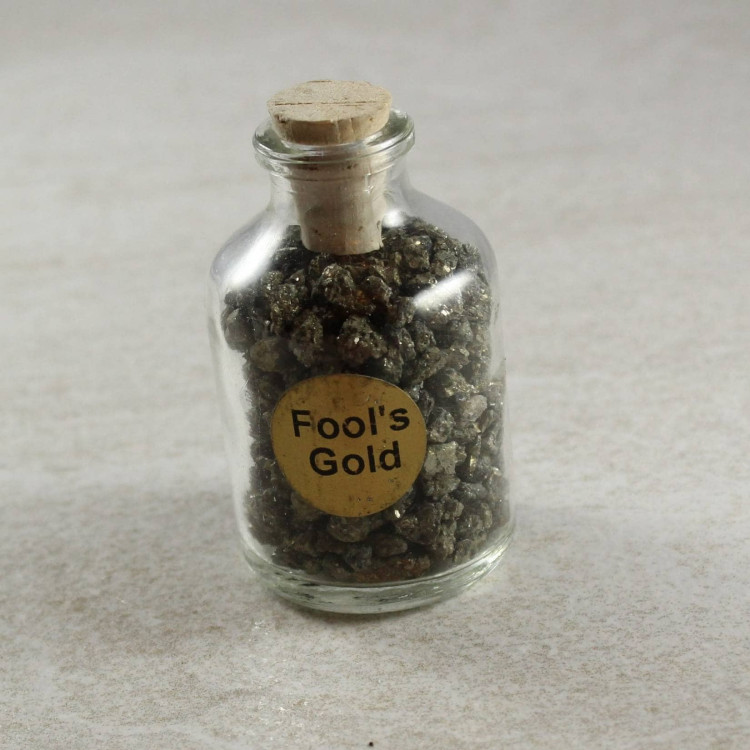 Iron Pyrite Fools Gold Gemstone Bottles