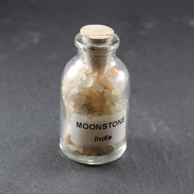 Moonstone Chips in a bottle