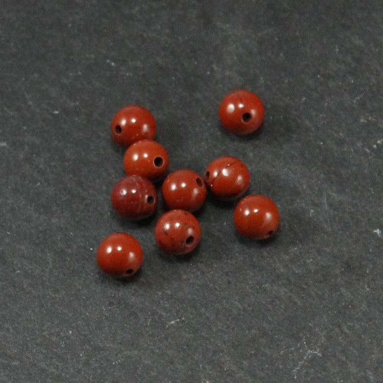 Round Red Jasper Beads