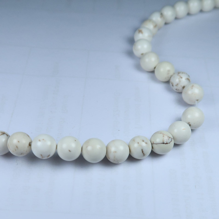 white howlite bead strands for jewellery making