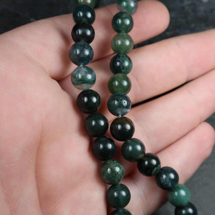 green moss agate bead strands for jewellery making 3