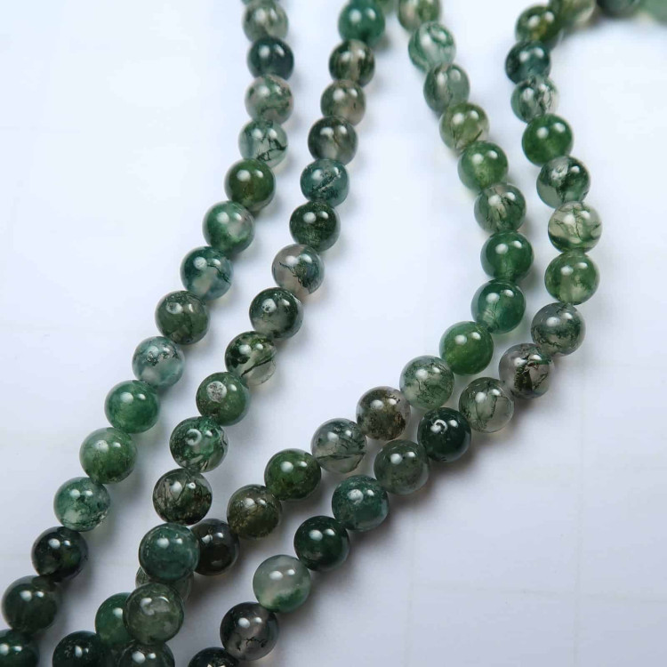 green moss agate bead strands for jewellery making 4
