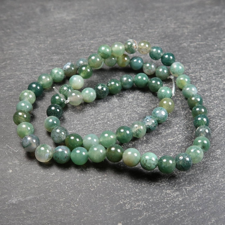 green moss agate bead strings (1)
