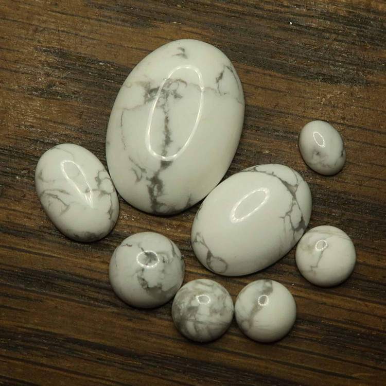 howlite cabochons for jewellery making
