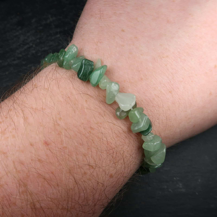 green aventurine chip beaded bracelets
