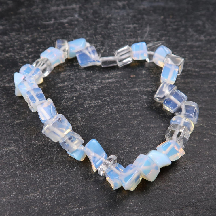 opalite glass chip bead bracelets 3
