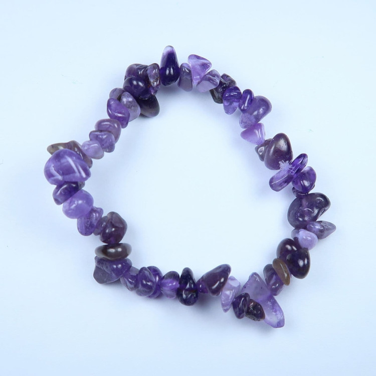 purple amethyst chip bead bracelets 4