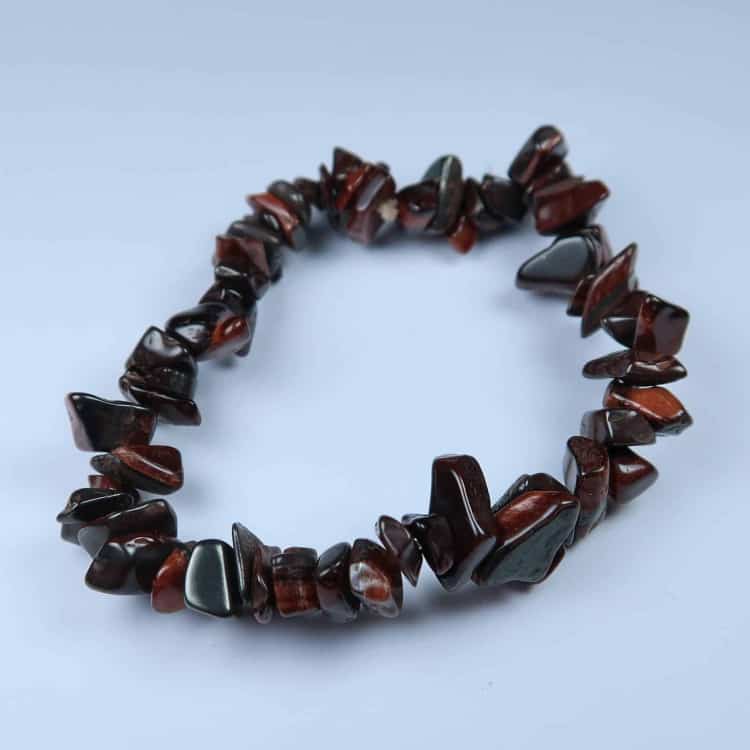 red tigers eye chip bead bracelets 2