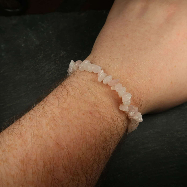 rose quartz chip beaded bracelets 3