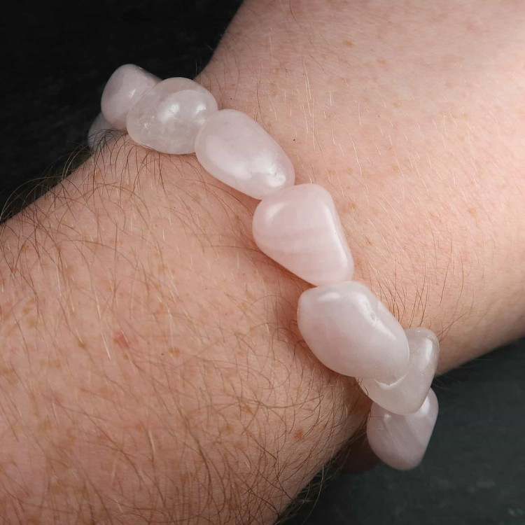 rose quartz nugget bracelets 3