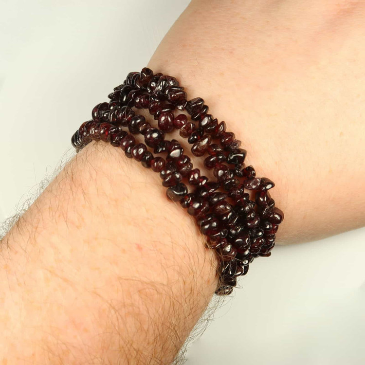 almandine garnet chip beaded bracelets 3