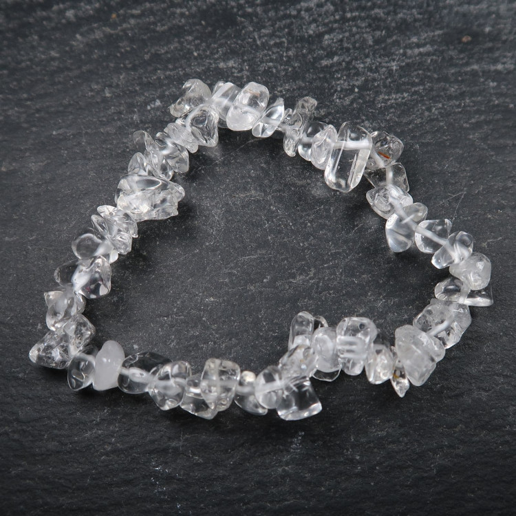 clear quartz chip bead bracelets