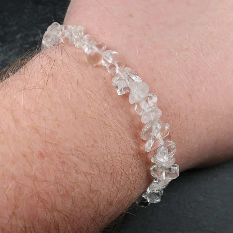 clear quartz chip bead bracelets 2