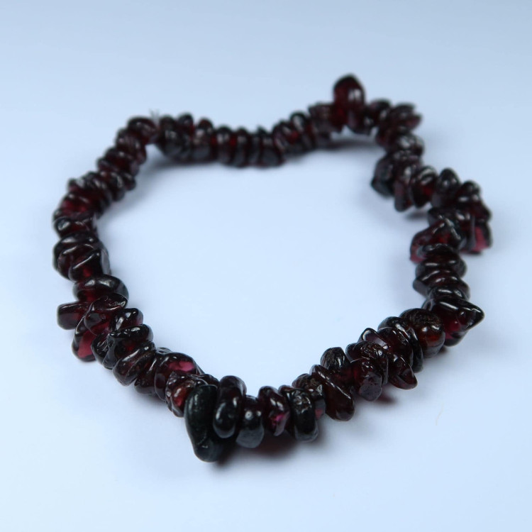 red garnet chip bead bracelets