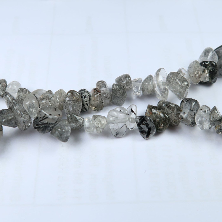 tourmalinated quartz chip bead strands for jewellery making 3