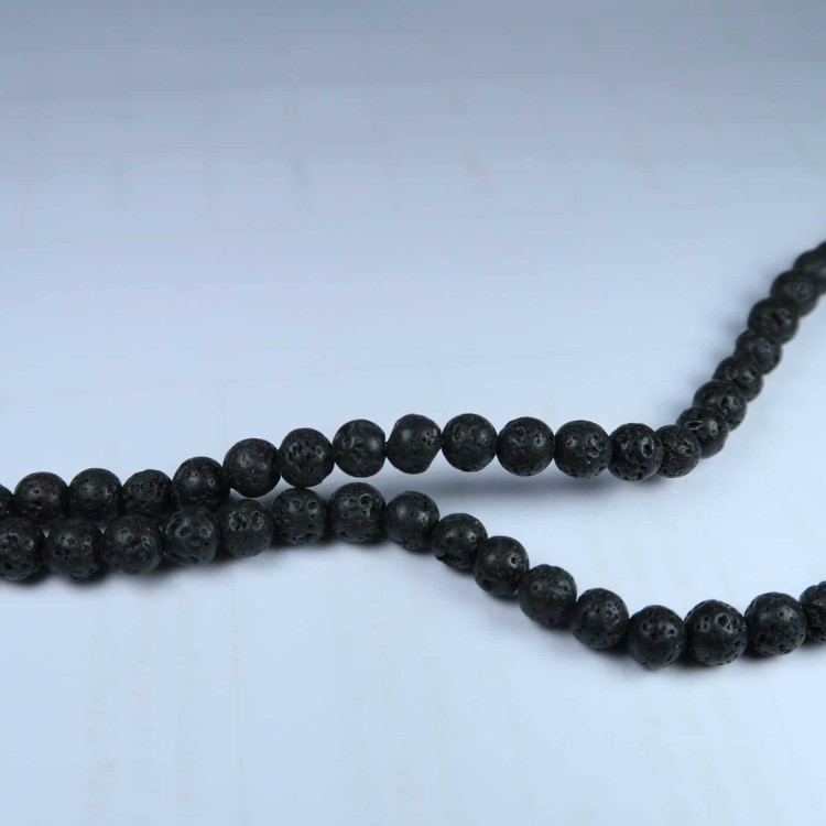 black lava bead strands for jewellery making 5