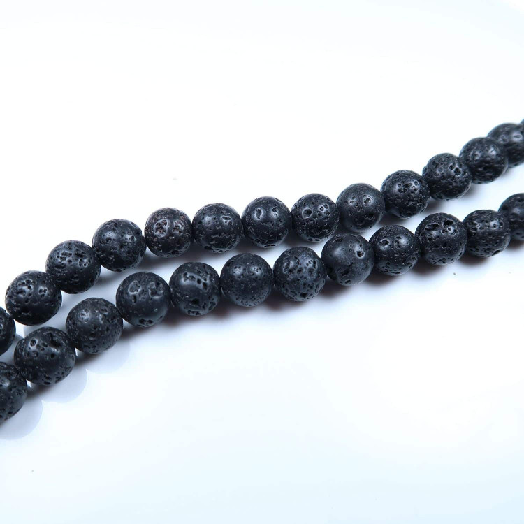 black lava beads for jewellery making