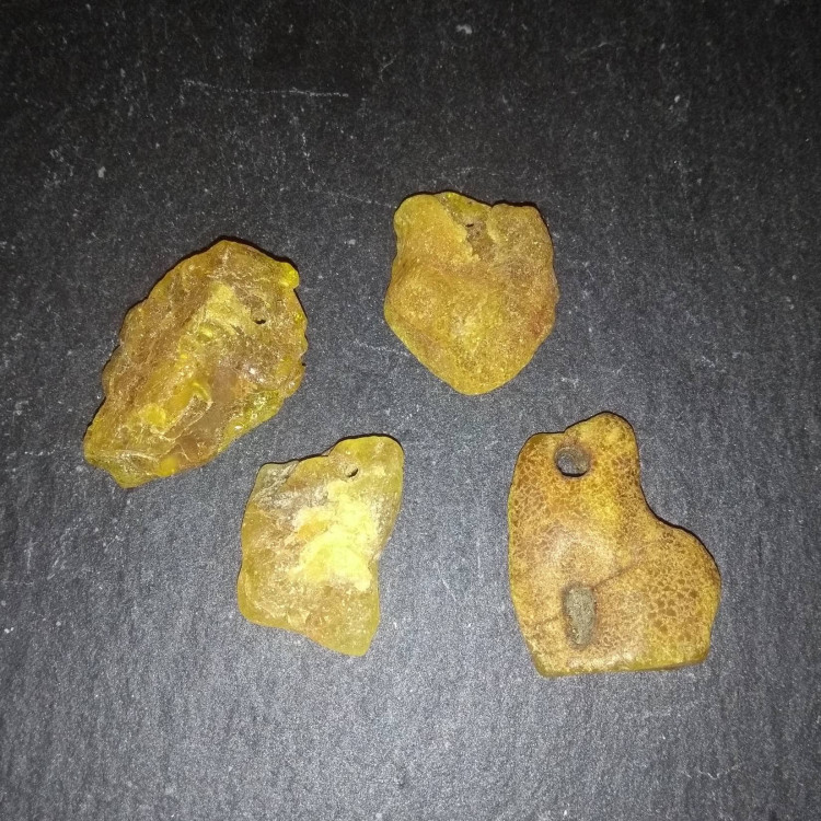 Raw Baltic Amber pendants