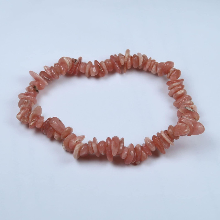 pink rhodochrosite gemstone chip bracelets 3