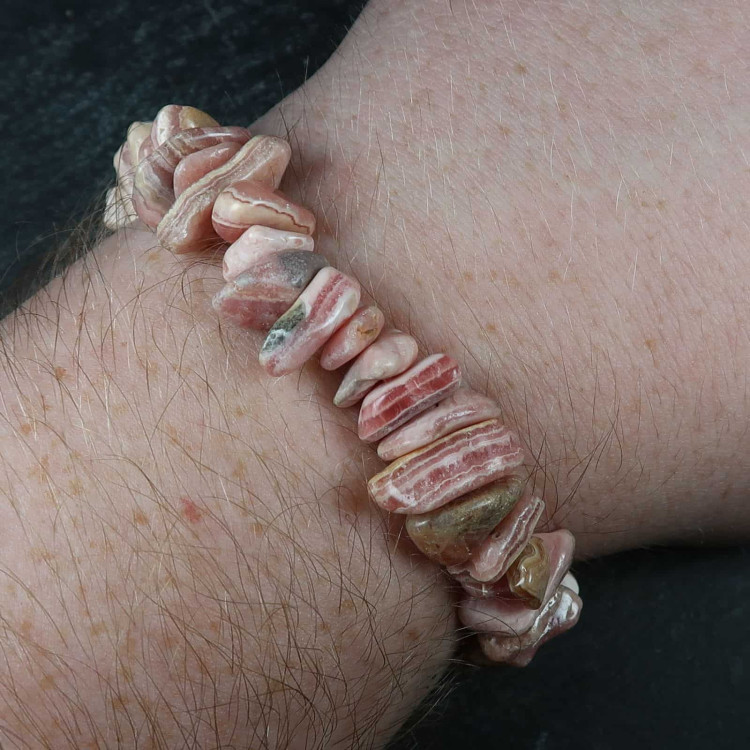 pink rhodochrosite nugget bracelets (4)