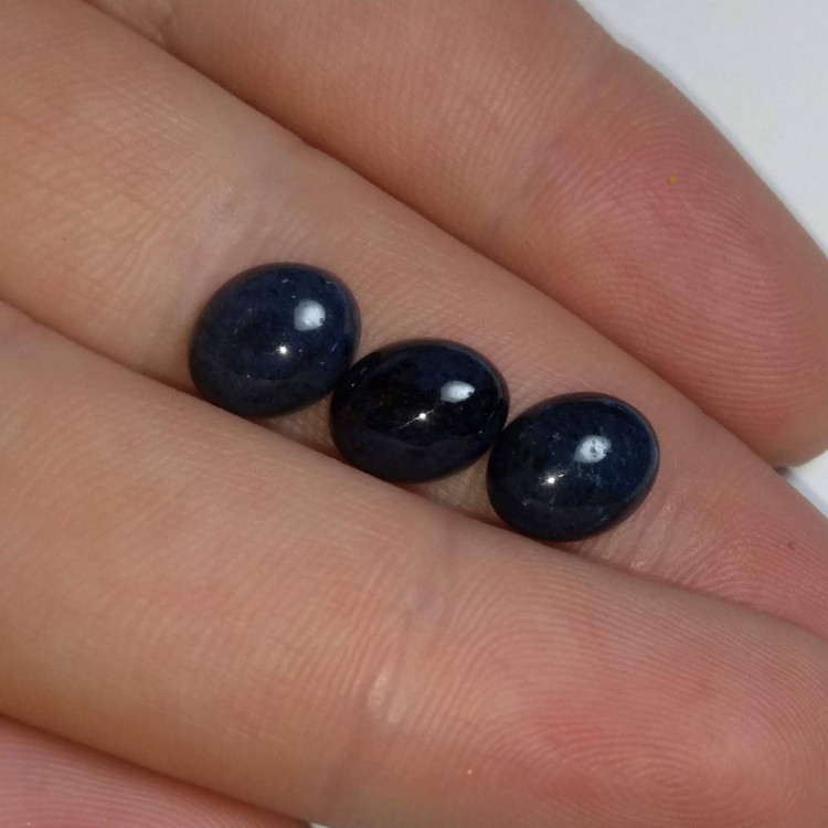 Dumortierite cabochons for jewellers