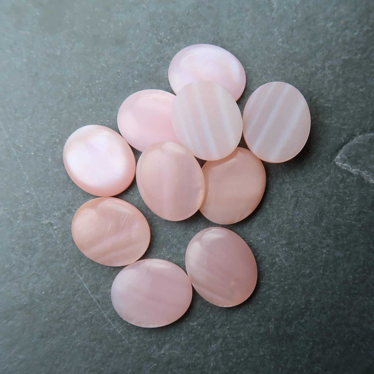 Pink Mother Of Pearl Cabochons For Jewellery Making (1)