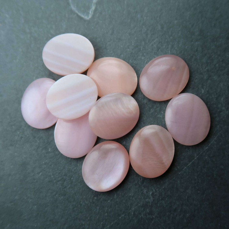 Pink Mother Of Pearl Cabochons For Jewellery Making (2)