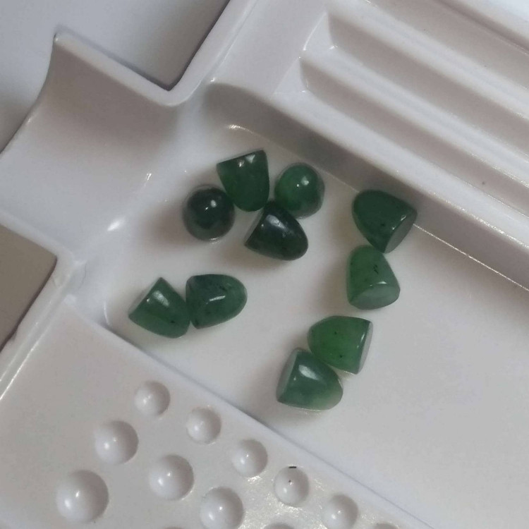 Nephrite Jade Bullet cabochons for jewellery making 113216
