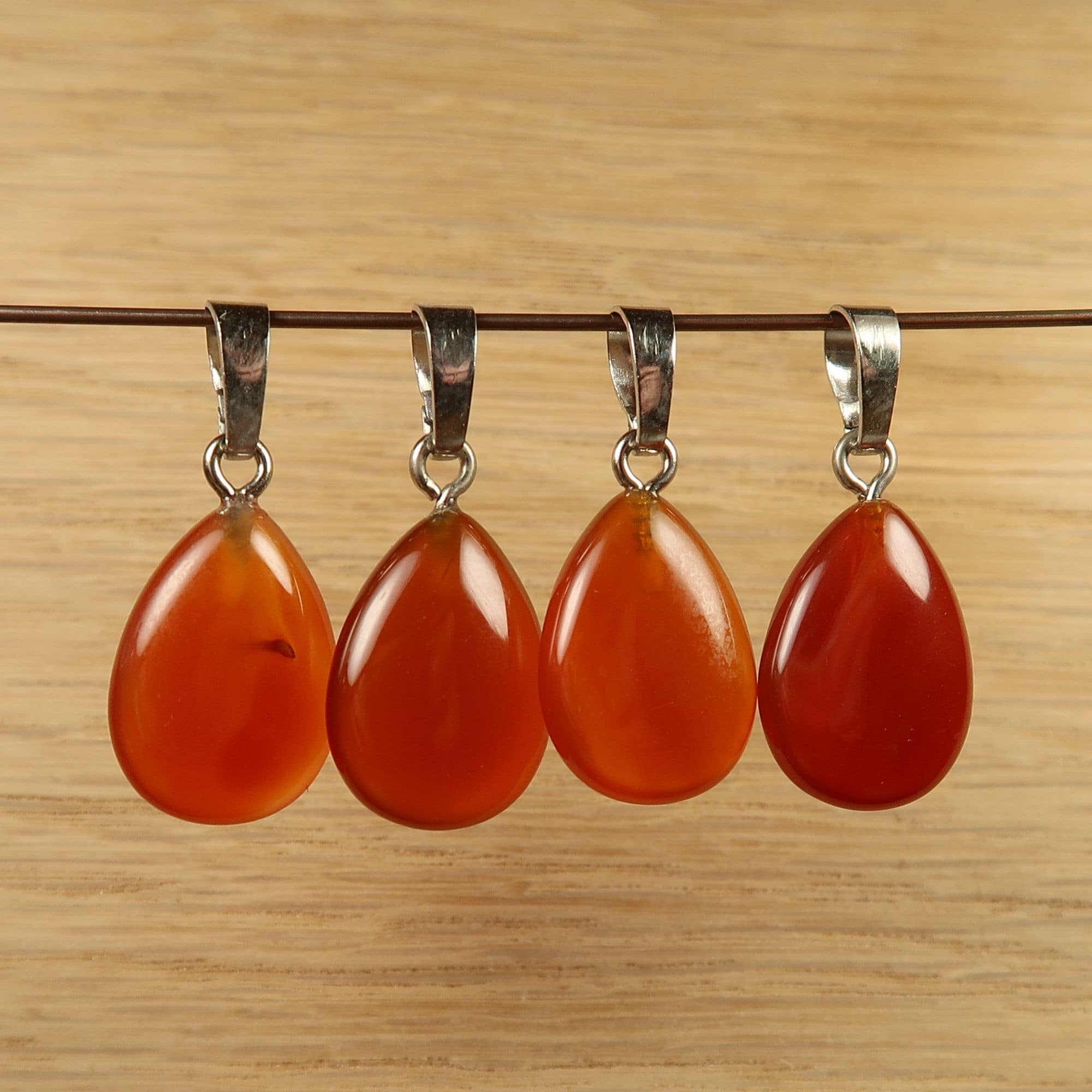 Carnelian Pendants - Red Carnelian Pendants for Jewellery Makers UK