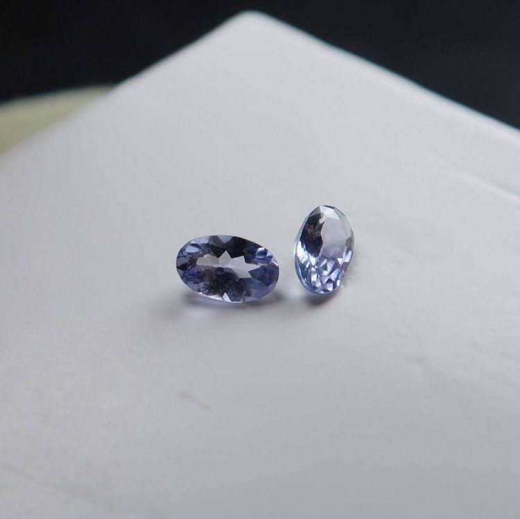 Faceted blue Tanzanite for jewellery making