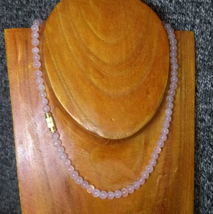 Rose Quartz beaded necklaces